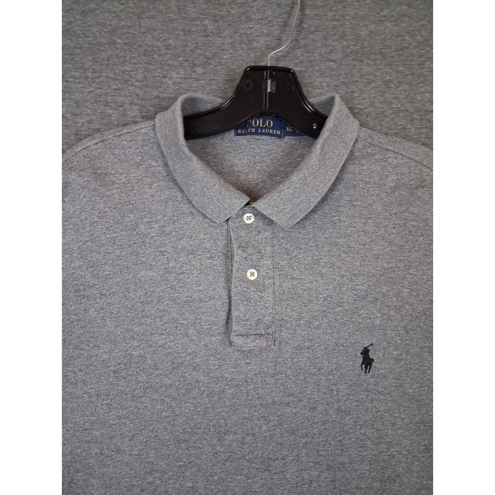 Polo Ralph Lauren Mens Shirt XL Gray Small Pony Casual Preppy Golf Walking